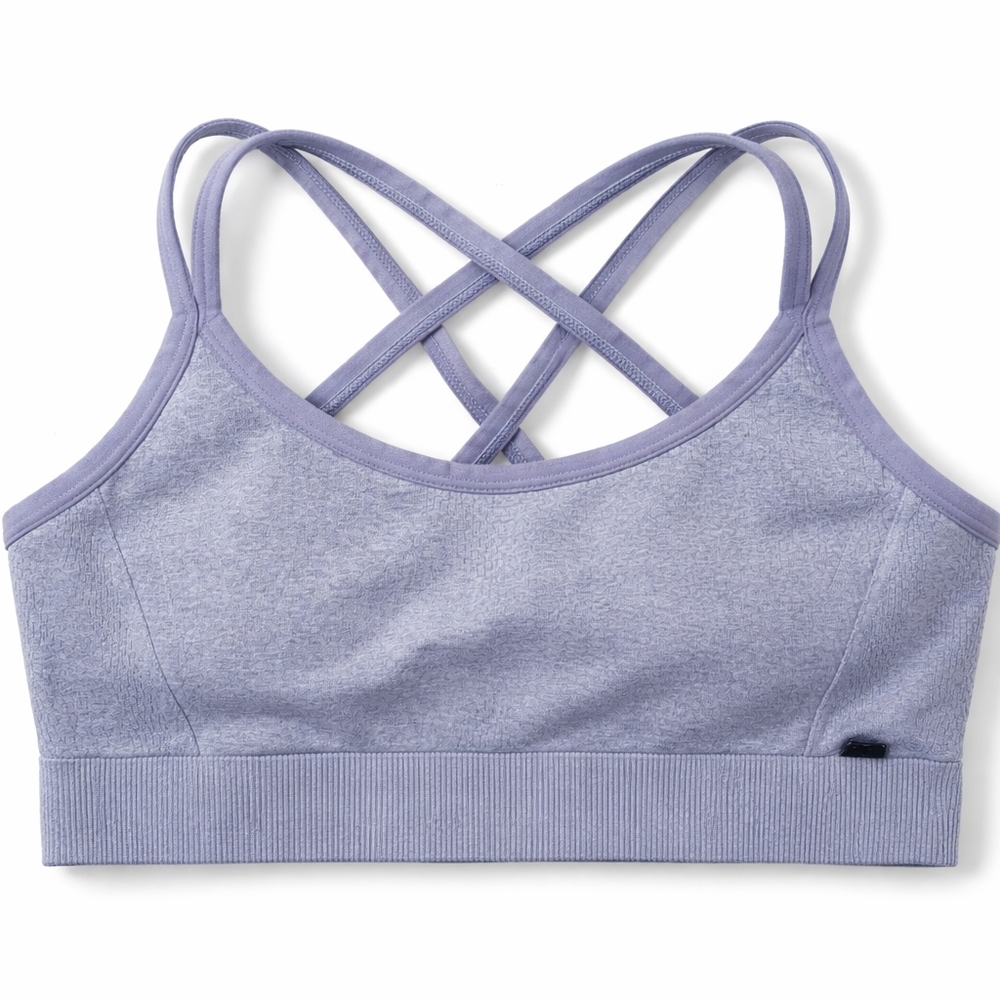 Reebok Purple Strappy Back‎ Sports Bra Athletic Yoga Workout